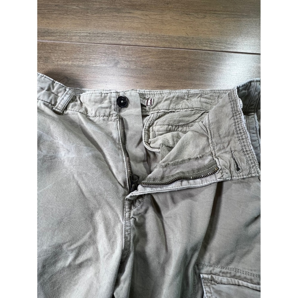 American Eagle Outfitters Mens Khaki Cargo Pants Relaxed Fit Distressed Sz 34x31 - Picture 9 of 10